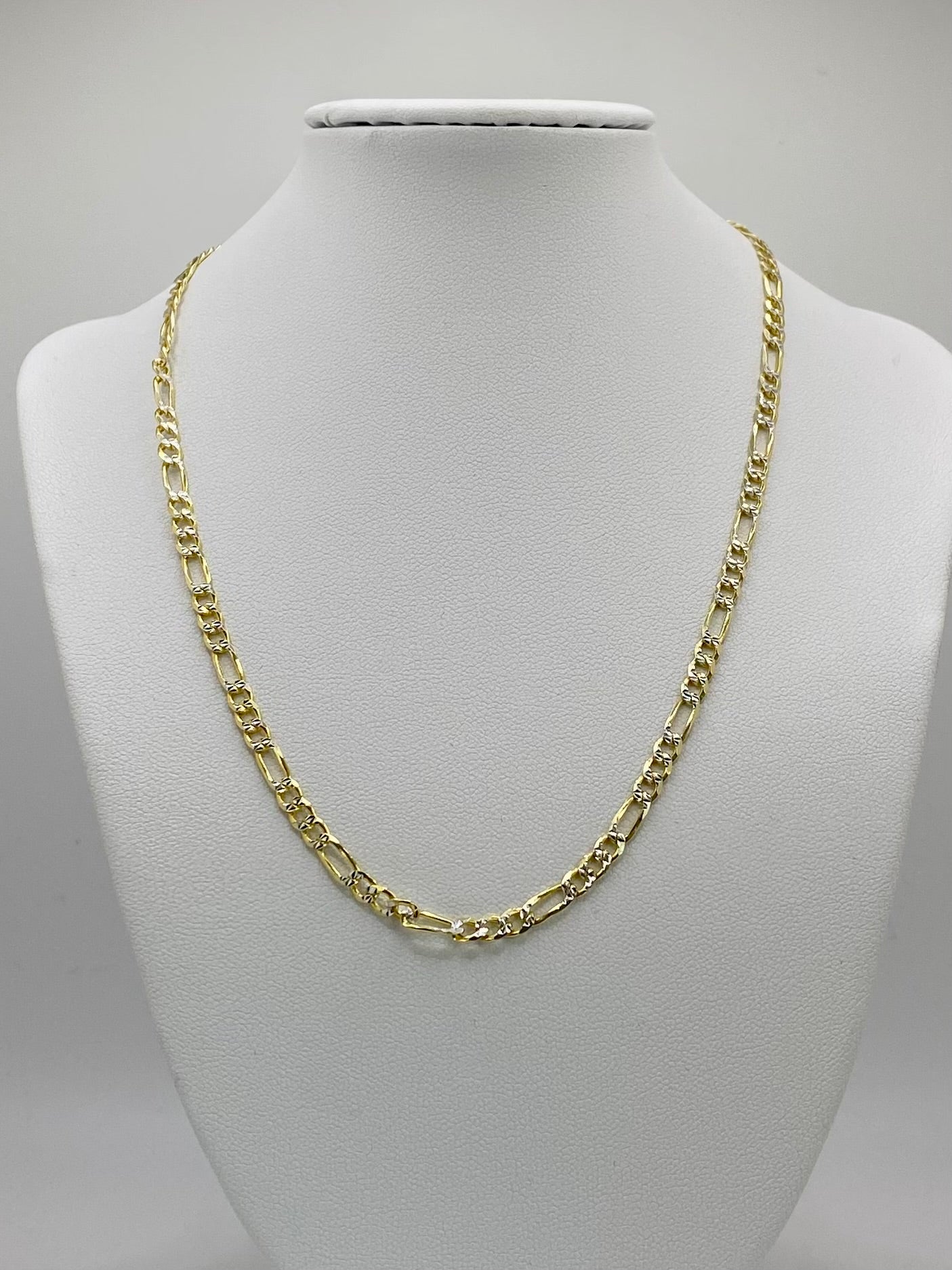 Gold filled Diamond Cut Figaro chain