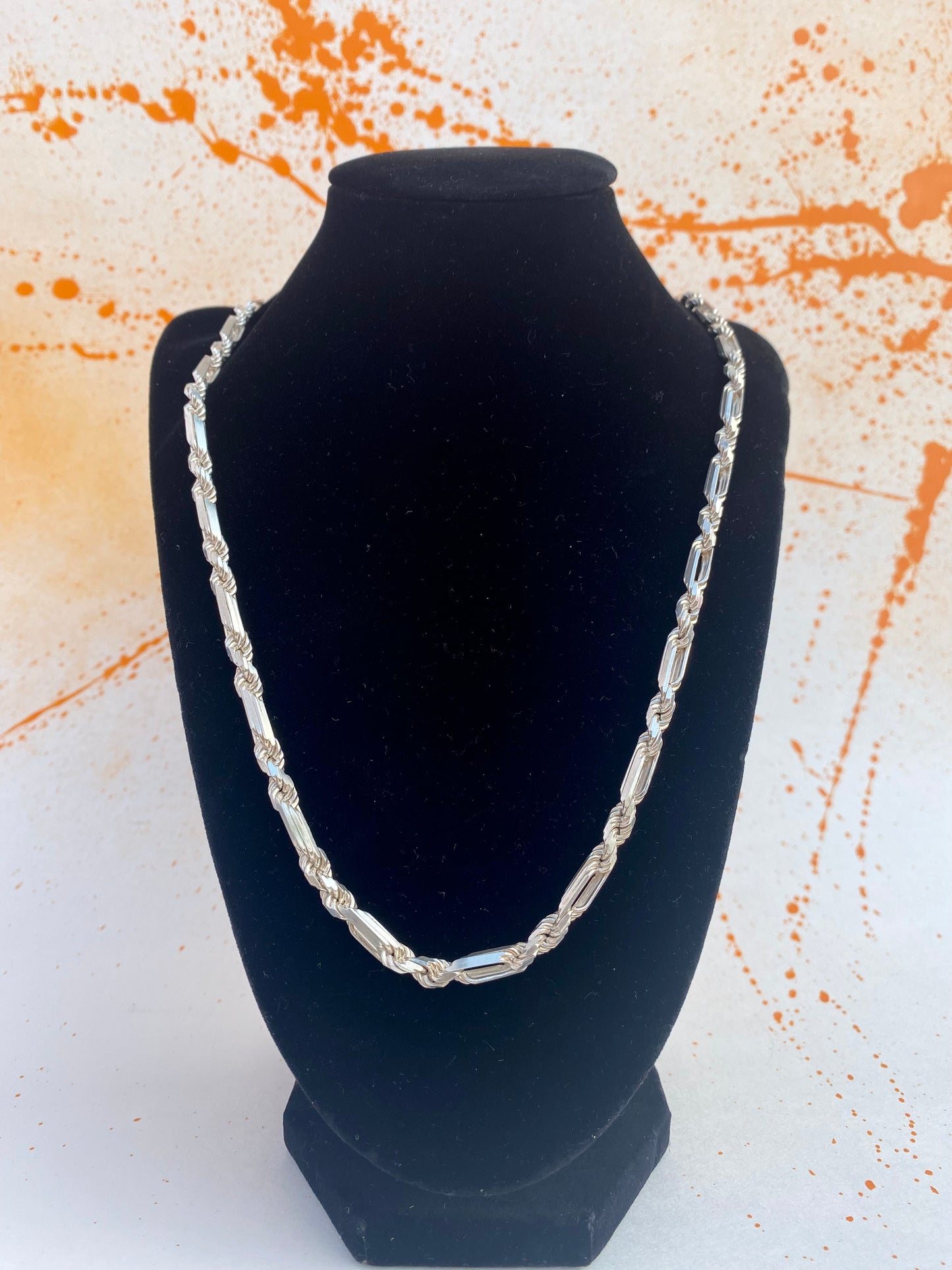 925 Silver Fig/Rope chain
